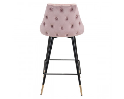 ZUO Piccolo Counter Chair - Pink/Black/Gold