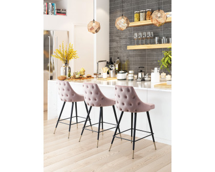 ZUO Piccolo Counter Chair - Pink/Black/Gold