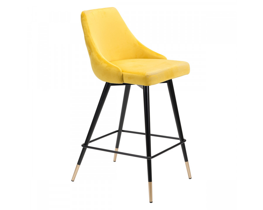 ZUO Piccolo Counter Chair - Yellow/Black/Gold