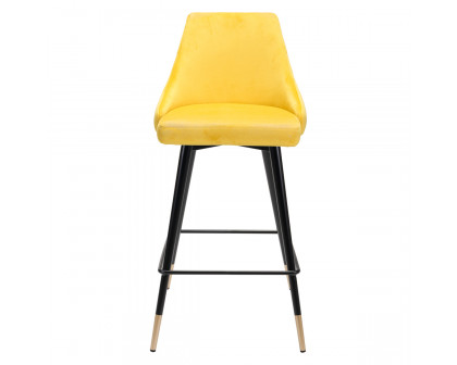 ZUO Piccolo Counter Chair - Yellow/Black/Gold