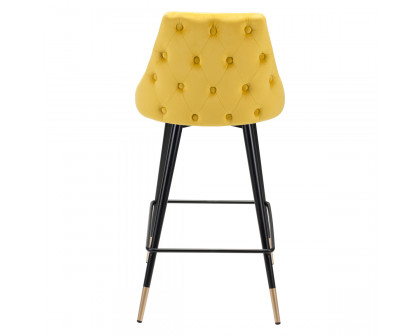 ZUO Piccolo Counter Chair - Yellow/Black/Gold