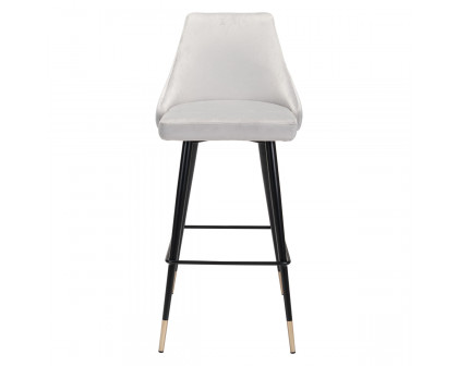 ZUO Piccolo Bar Chair - Gray/Black/Gold