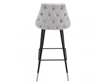 ZUO Piccolo Bar Chair - Gray/Black/Gold