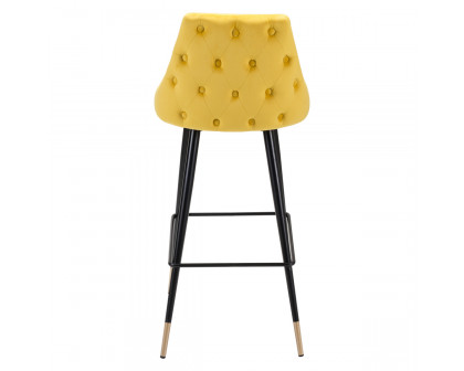 ZUO Piccolo Bar Chair - Yellow/Black/Gold