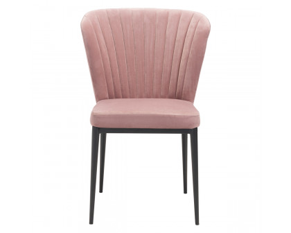 ZUO Tolivere Dining Chair Set - Pink/Black