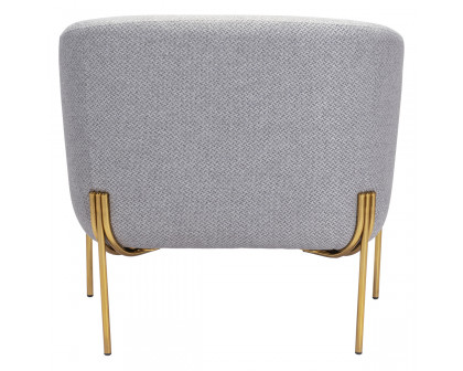 ZUO™ Micaela Arm Chair - Gray/Gold