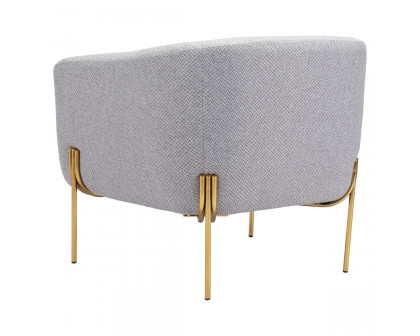 ZUO™ Micaela Arm Chair - Gray/Gold