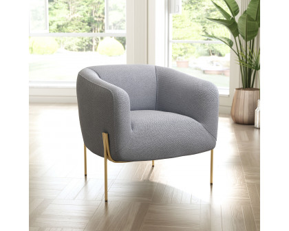 ZUO™ Micaela Arm Chair - Gray/Gold