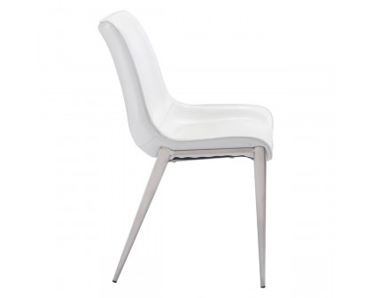 ZUO Magnus Dining Chair (Set Of 2) - White/Silver