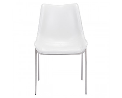 ZUO Magnus Dining Chair (Set Of 2) - White/Silver