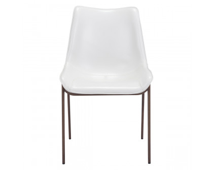 ZUO Magnus Dining Chair (Set Of 2) - White/Dark Brown