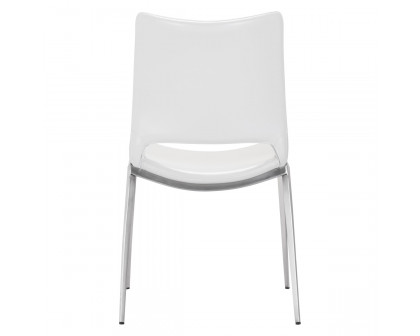 ZUO™ Ace Dining Chair (Set Of 2) - White/Silver