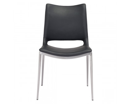 ZUO™ Ace Dining Chair (Set Of 2) - Black/Silver