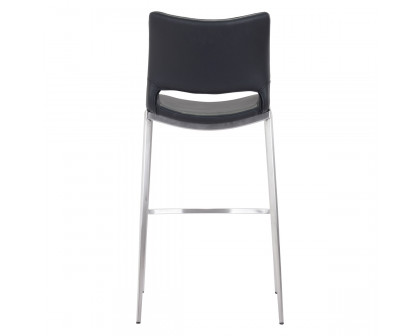 ZUO Ace Bar Chair (Set Of 2) - Black/Silver