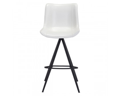 ZUO Aki Bar Chair (Set Of 2) - White/Black