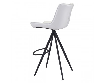 ZUO Aki Bar Chair (Set Of 2) - White/Black