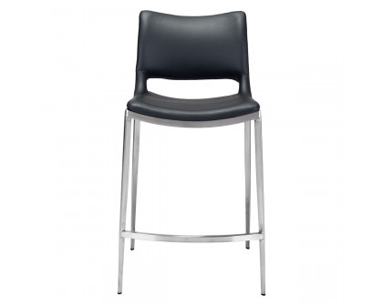 ZUO Ace Counter Chair (Set Of 2) - Black/Silver