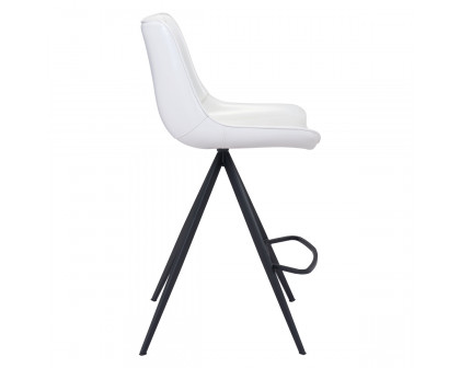 ZUO Aki Counter Chair (Set Of 2) - White/Black