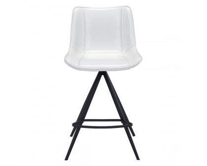 ZUO Aki Counter Chair (Set Of 2) - White/Black