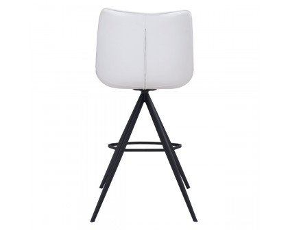 ZUO Aki Counter Chair (Set Of 2) - White/Black