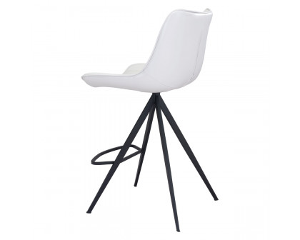 ZUO Aki Counter Chair (Set Of 2) - White/Black