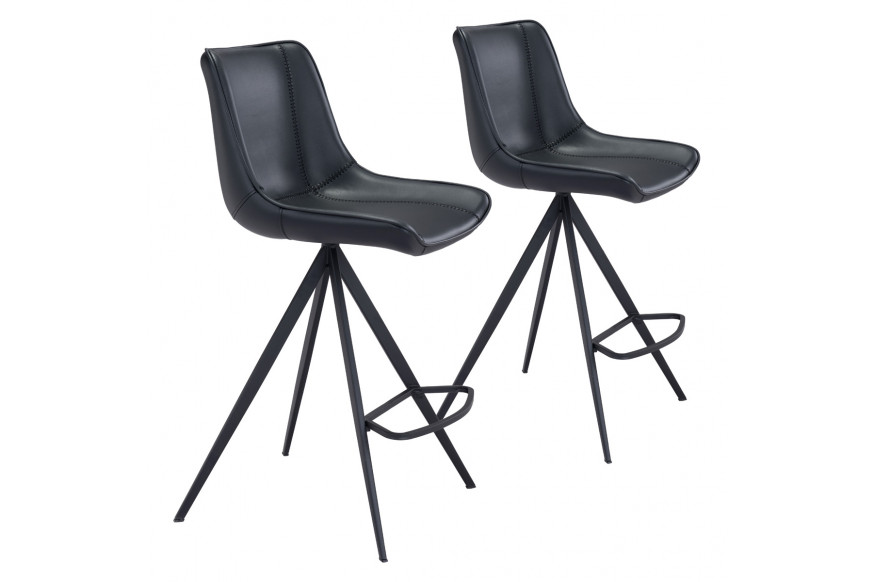 ZUO™ Aki Counter Chair (Set Of 2) - Black