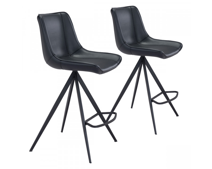 ZUO Aki Counter Chair (Set Of 2) - Black