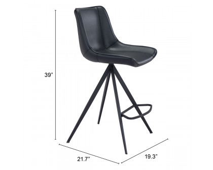 ZUO™ Aki Counter Chair (Set Of 2) - Black