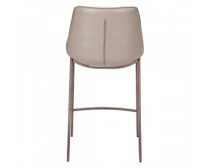 ZUO Magnus Counter Chair (Set Of 2) - Gray/Dark Brown