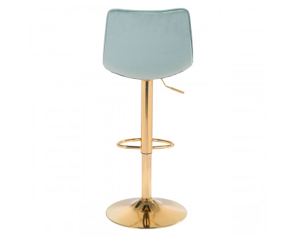 ZUO Prima Bar Chair - Light Green/Gold