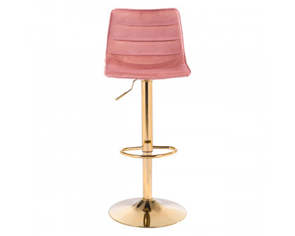 ZUO Prima Bar Chair - Pink/Gold