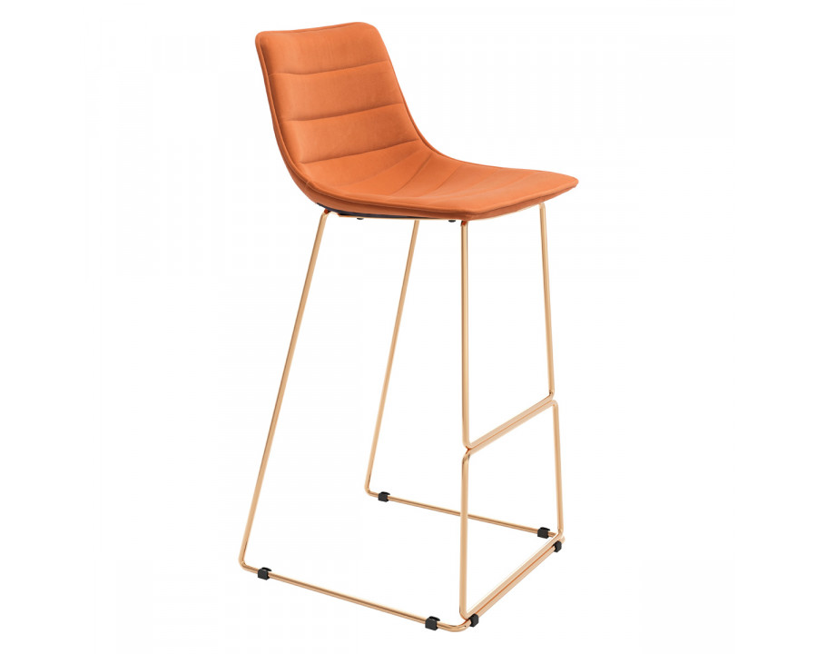 ZUO Adele Bar Chair - Orange