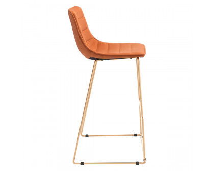 ZUO Adele Bar Chair - Orange