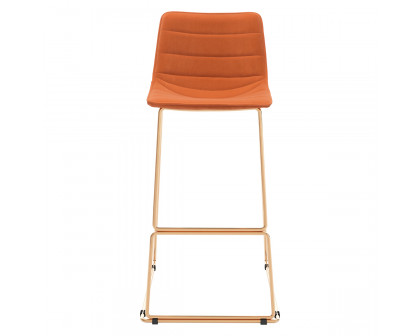 ZUO Adele Bar Chair - Orange