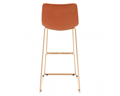 ZUO Adele Bar Chair - Orange