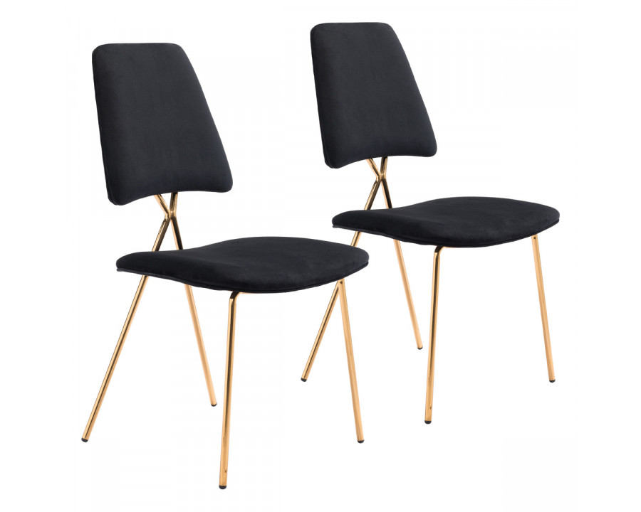 ZUO Chloe Dining Chair (Set Of 2) - Black/Gold