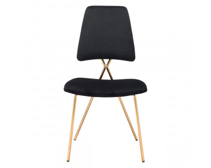 ZUO™ Chloe Dining Chair (Set Of 2) - Black/Gold