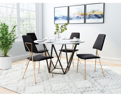 ZUO™ Chloe Dining Chair (Set Of 2) - Black/Gold