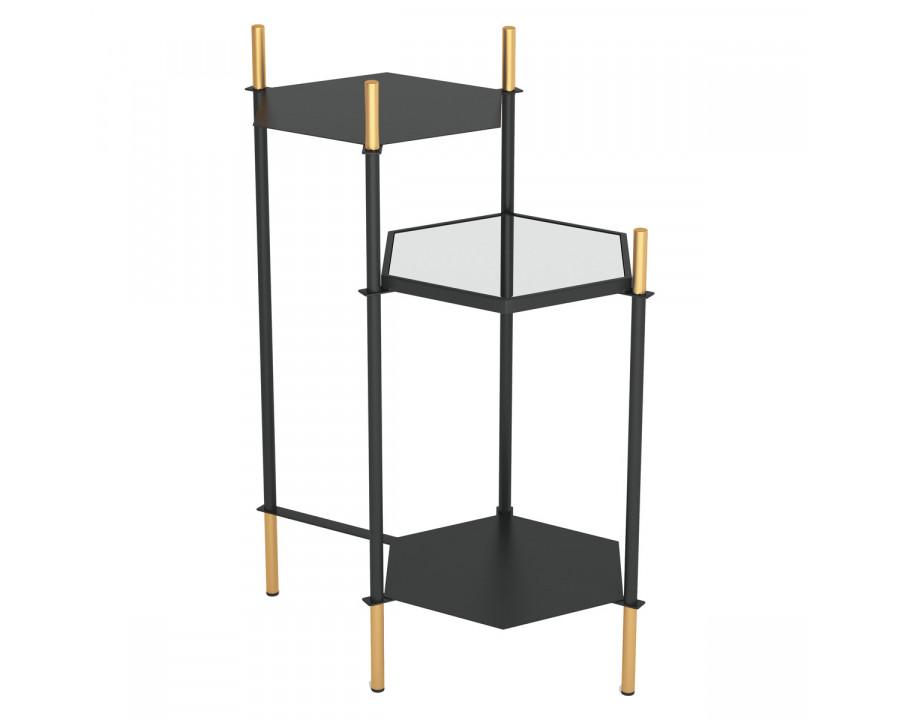 ZUO - William Side Table in Gold/Black