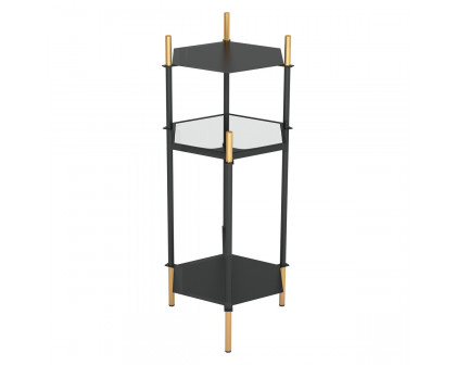 ZUO - William Side Table in Gold/Black