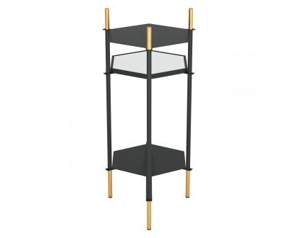 ZUO - William Side Table in Gold/Black