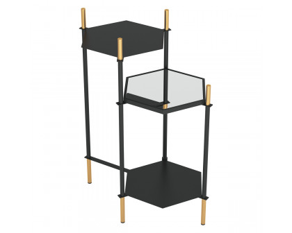 ZUO - William Side Table in Gold/Black