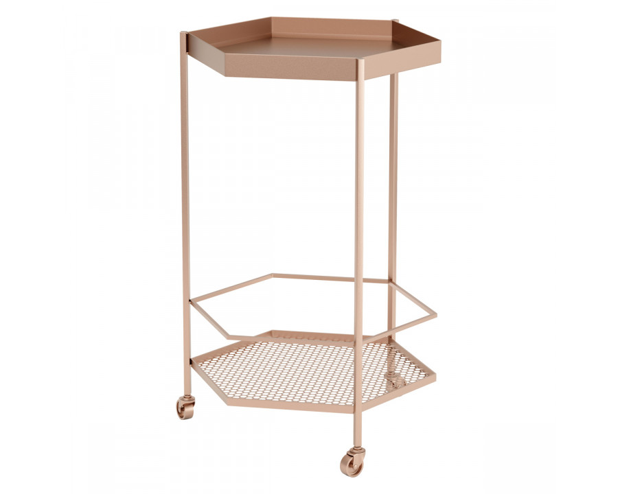 ZUO - Hex Bar Cart in Gold