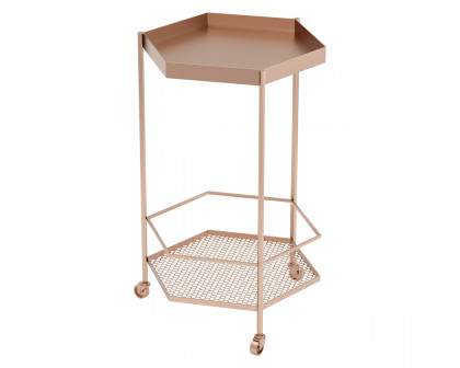 ZUO - Hex Bar Cart in Gold