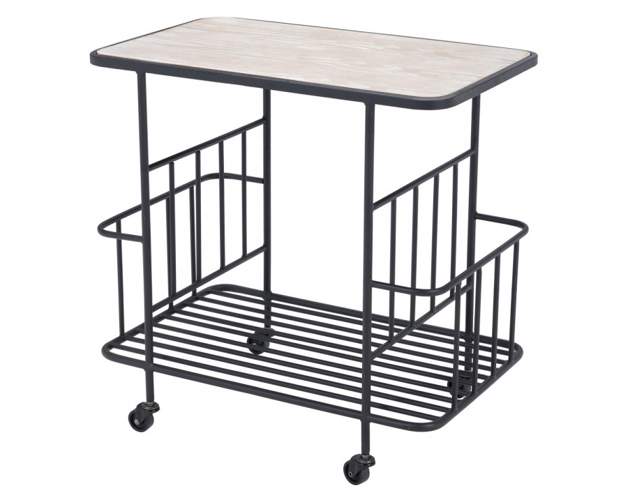 ZUO - Argus Bar Cart in Wood/Black