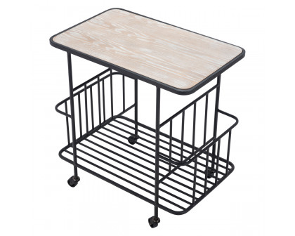 ZUO - Argus Bar Cart in Wood/Black