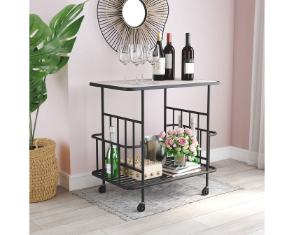 ZUO - Argus Bar Cart in Wood/Black