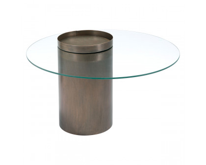 ZUO - Emi Coffee Table in Antique Gold/Clear