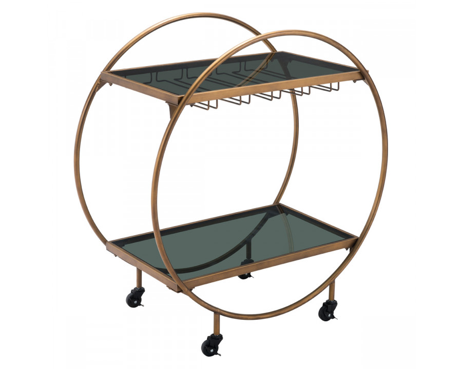 ZUO Arc Bar Cart - Gold/Black