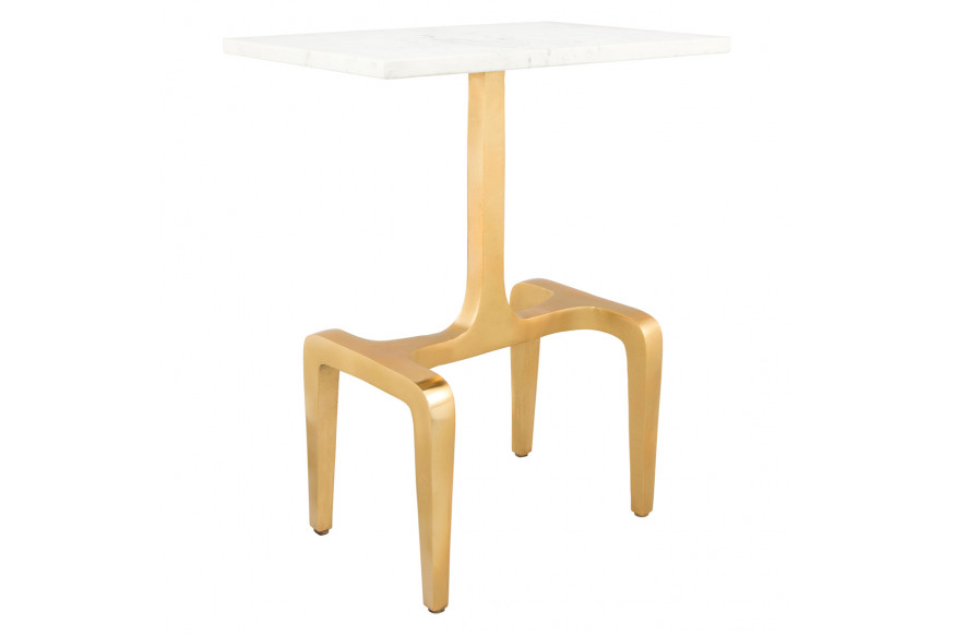 ZUO™ Clement Side Table - White/Gold